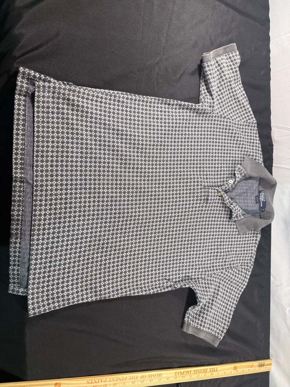 Vintage 90s Polo Golf Ralph Lauren Geometric Micro Pattern Shirt Made In USA M